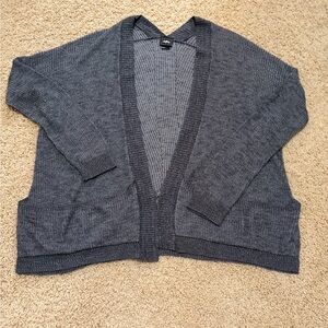 Daytrip Heather Gray Open-Weave Cardigan